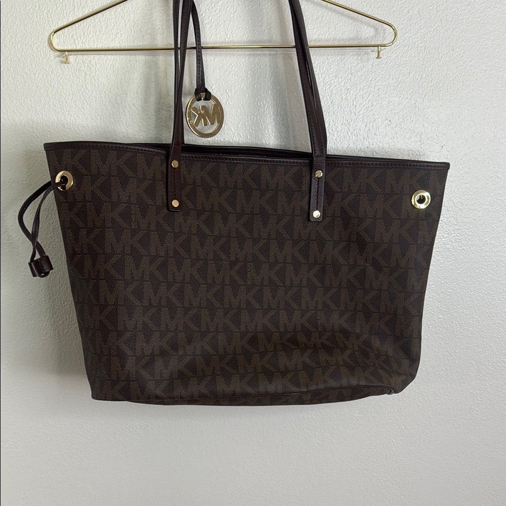 Michael Kors Dark Brown Logo Tote - Picture 6 of 8